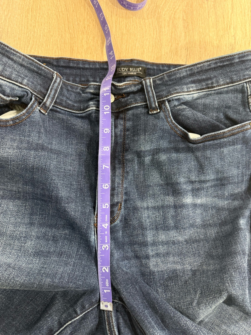 Judy Blue 16W Slim Fit Straight Leg Dark Wash Cuffed Every Day Jeans Style 82428 - Picture 11 of 13